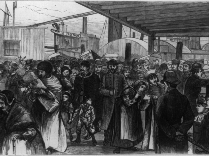 immigrants landing harpers weekly