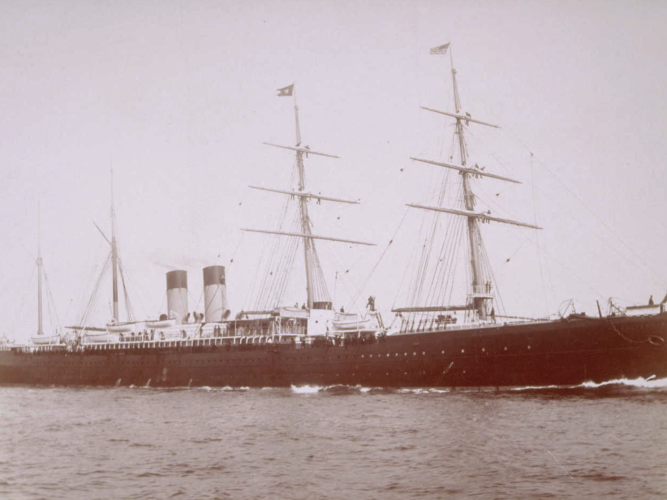 The White Star Line's SS Britannic, which carried thousands of Lebanese migrants from Liverpool to New York